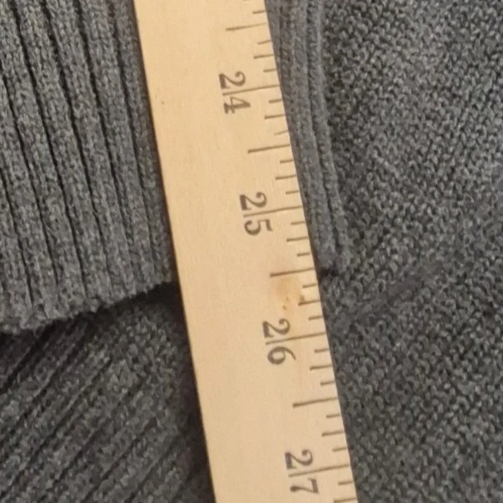 St Johns Bay men's gray 1/4 zip sweater XL 100% Cotton Mock Neck Pullover